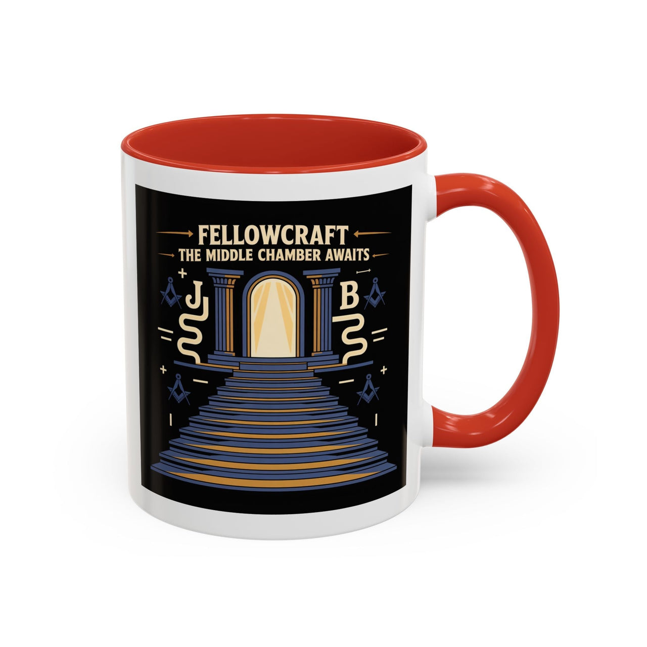 Premium Ready to Go Freemason Design | Fellowcraft | The middle chamber awaits - Masonic Mugs