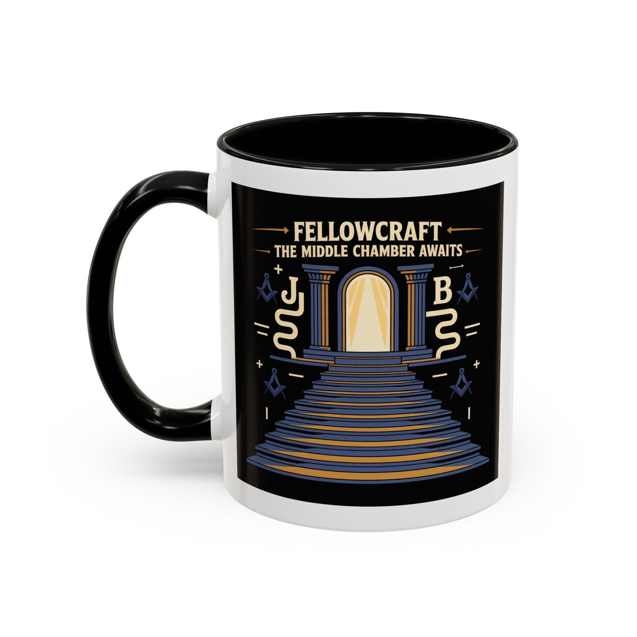 Premium Ready to Go Freemason Design | Fellowcraft | The middle chamber awaits - Masonic Mugs