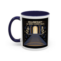 Premium Ready to Go Freemason Design | Fellowcraft | The middle chamber awaits - Masonic Mugs