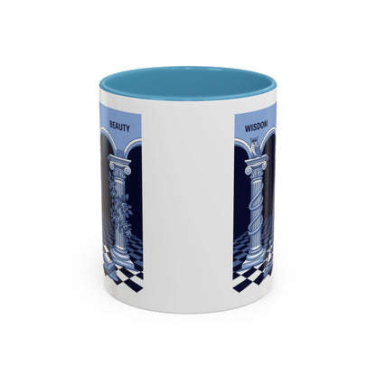 Premium Ready to Go Freemason Design | Fellowcraft | Wisdom and Beauty - Masonic Mugs
