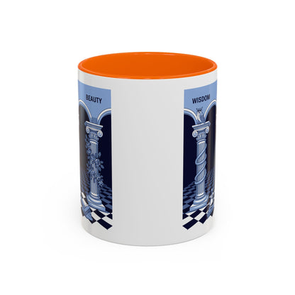 Premium Ready to Go Freemason Design | Fellowcraft | Wisdom and Beauty - Masonic Mugs