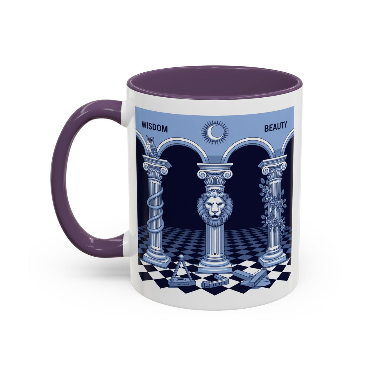 Premium Ready to Go Freemason Design | Fellowcraft | Wisdom and Beauty - Masonic Mugs