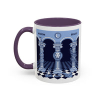 Premium Ready to Go Freemason Design | Fellowcraft | Wisdom and Beauty - Masonic Mugs