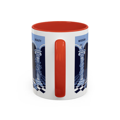 Premium Ready to Go Freemason Design | Fellowcraft | Wisdom and Beauty - Masonic Mugs
