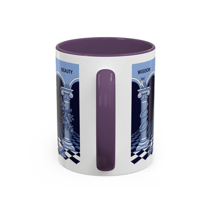 Premium Ready to Go Freemason Design | Fellowcraft | Wisdom and Beauty - Masonic Mugs