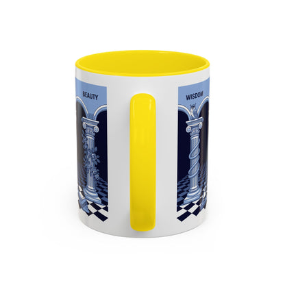 Premium Ready to Go Freemason Design | Fellowcraft | Wisdom and Beauty - Masonic Mugs