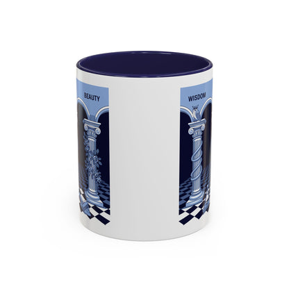 Premium Ready to Go Freemason Design | Fellowcraft | Wisdom and Beauty - Masonic Mugs
