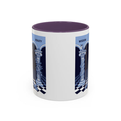 Premium Ready to Go Freemason Design | Fellowcraft | Wisdom and Beauty - Masonic Mugs