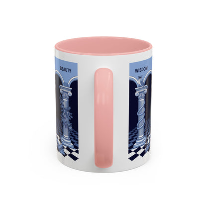 Premium Ready to Go Freemason Design | Fellowcraft | Wisdom and Beauty - Masonic Mugs