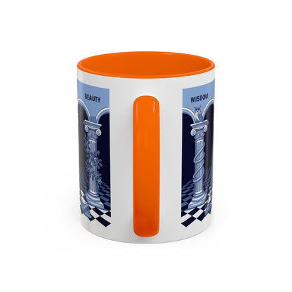 Premium Ready to Go Freemason Design | Fellowcraft | Wisdom and Beauty - Masonic Mugs