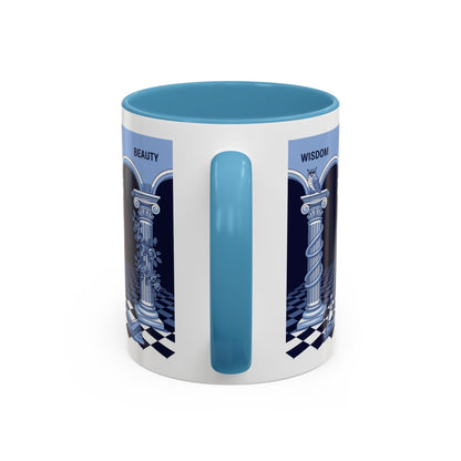 Premium Ready to Go Freemason Design | Fellowcraft | Wisdom and Beauty - Masonic Mugs