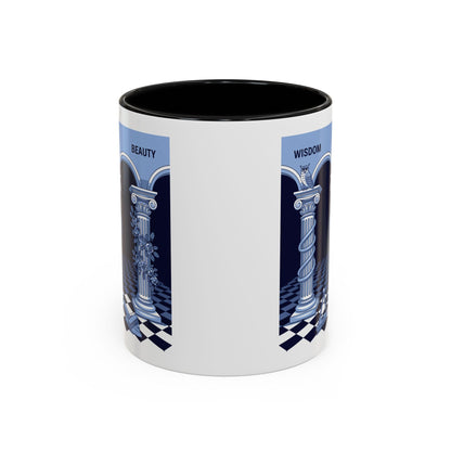 Premium Ready to Go Freemason Design | Fellowcraft | Wisdom and Beauty - Masonic Mugs