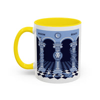Premium Ready to Go Freemason Design | Fellowcraft | Wisdom and Beauty - Masonic Mugs