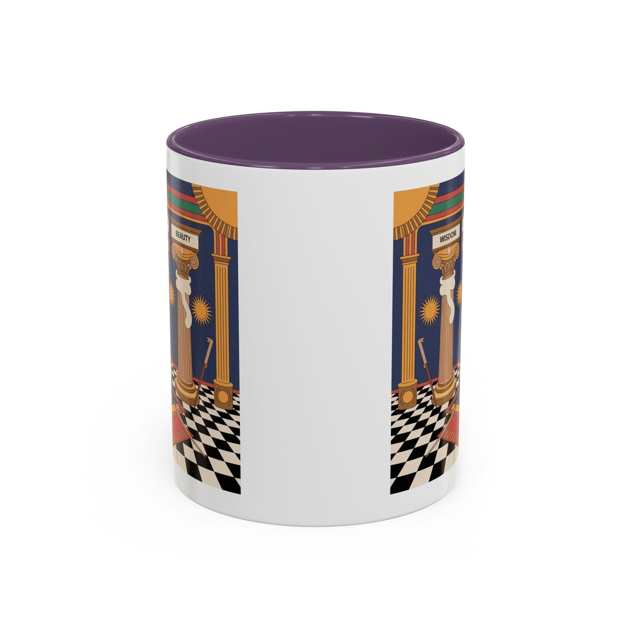 Premium Ready to Go Freemason Design | Fellowcraft | Wisdom Strength Beauty - Masonic Mugs