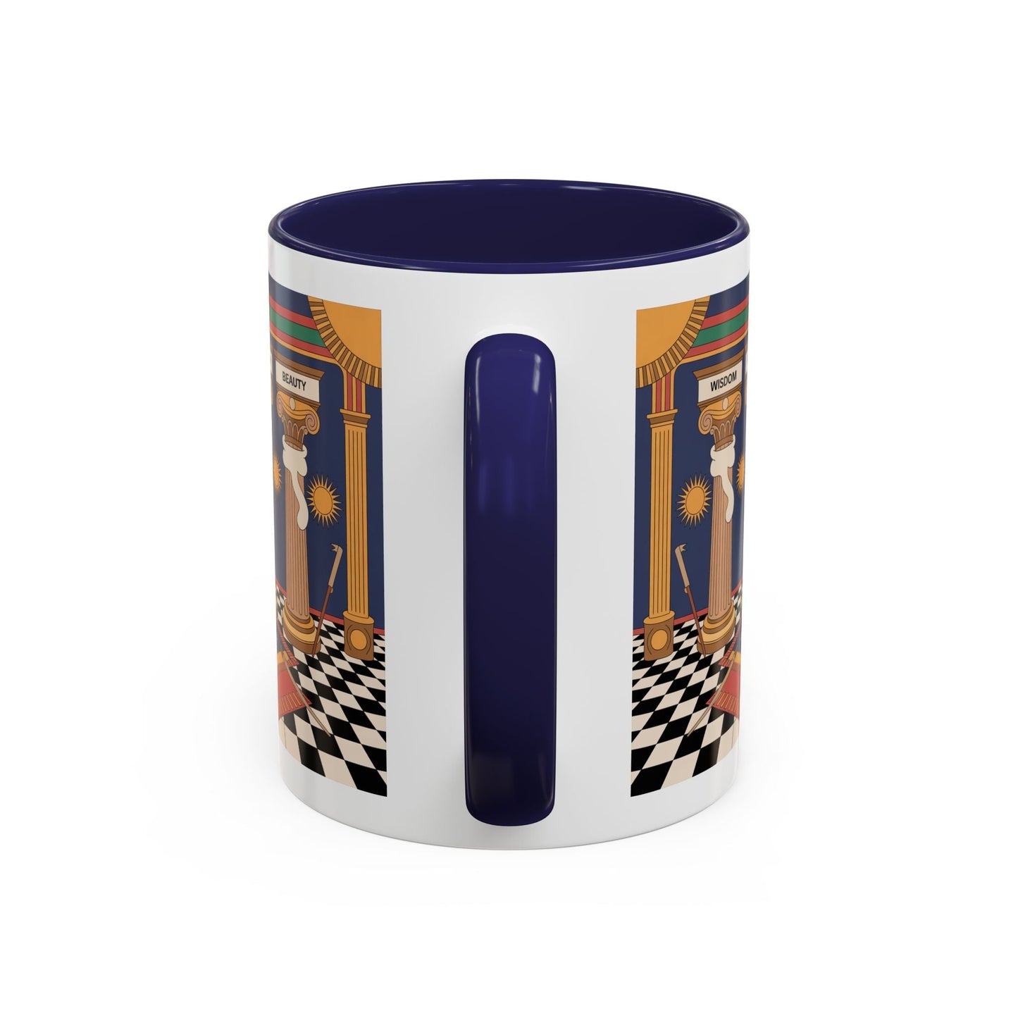 Premium Ready to Go Freemason Design | Fellowcraft | Wisdom Strength Beauty - Masonic Mugs