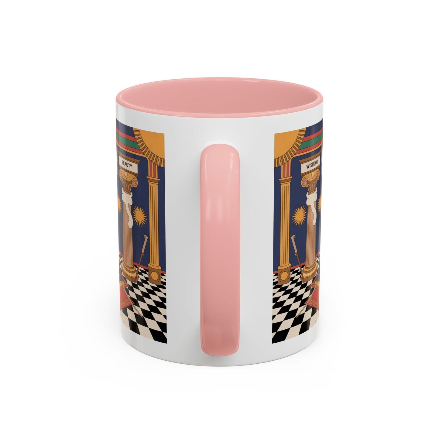 Premium Ready to Go Freemason Design | Fellowcraft | Wisdom Strength Beauty - Masonic Mugs
