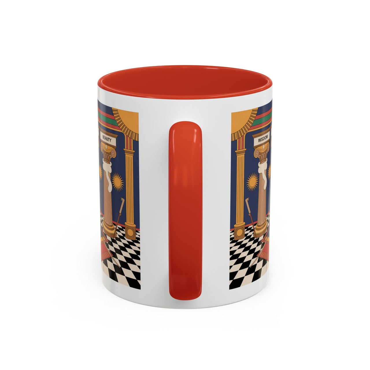 Premium Ready to Go Freemason Design | Fellowcraft | Wisdom Strength Beauty - Masonic Mugs