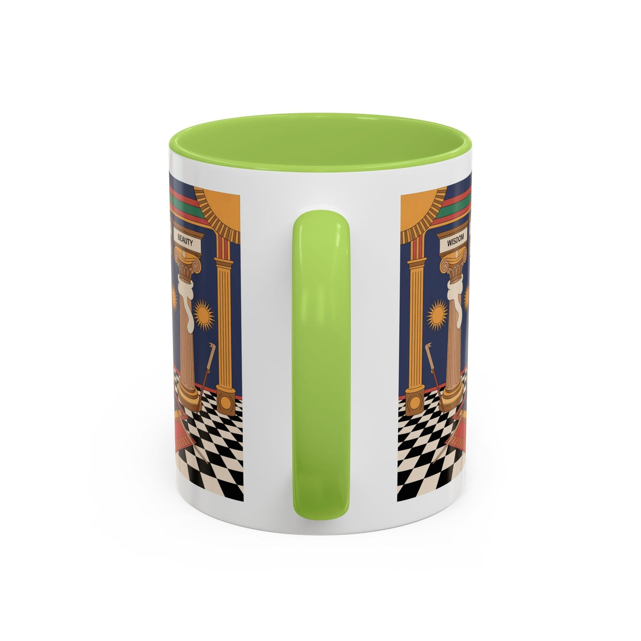 Premium Ready to Go Freemason Design | Fellowcraft | Wisdom Strength Beauty - Masonic Mugs