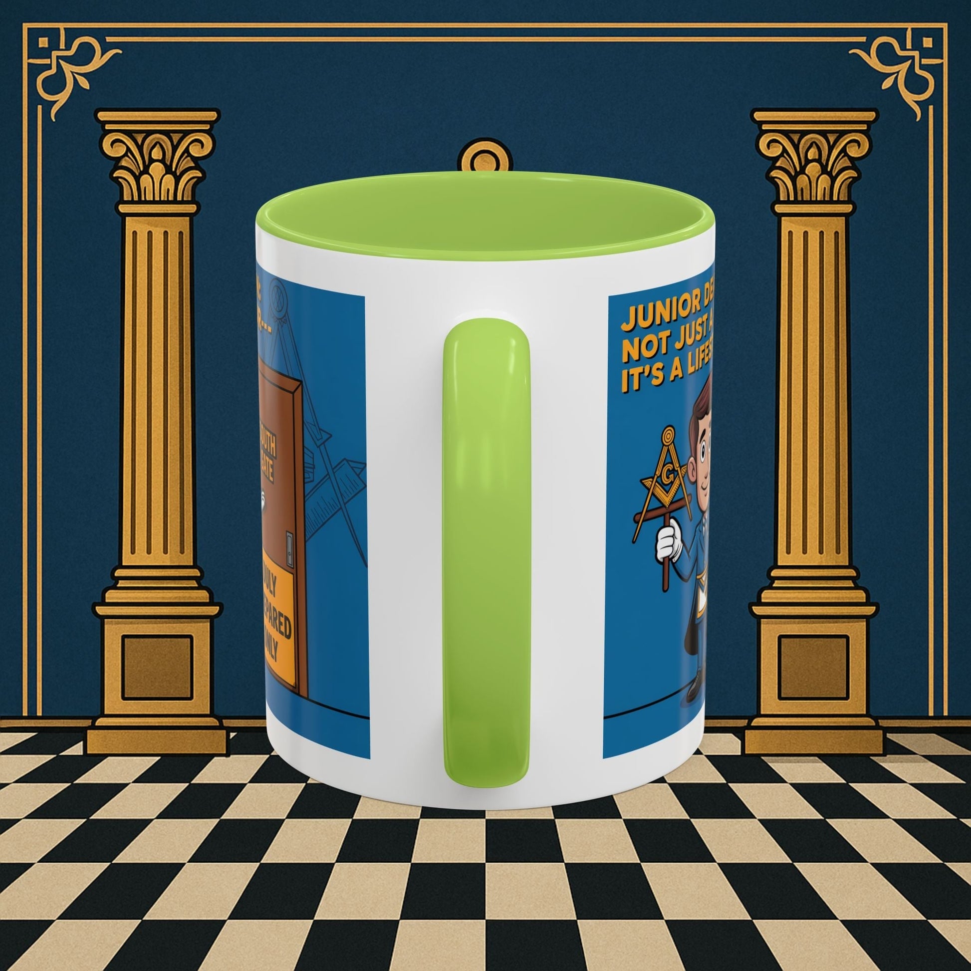 Premium Ready to Go Freemason Design | Gateway to Brotherhood: Masonic Junior Deacon's Journey, Junior Deacon - Masonic Mugs