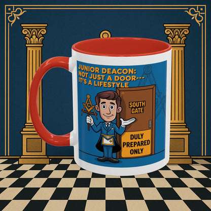 Premium Ready to Go Freemason Design | Gateway to Brotherhood: Masonic Junior Deacon's Journey, Junior Deacon - Masonic Mugs