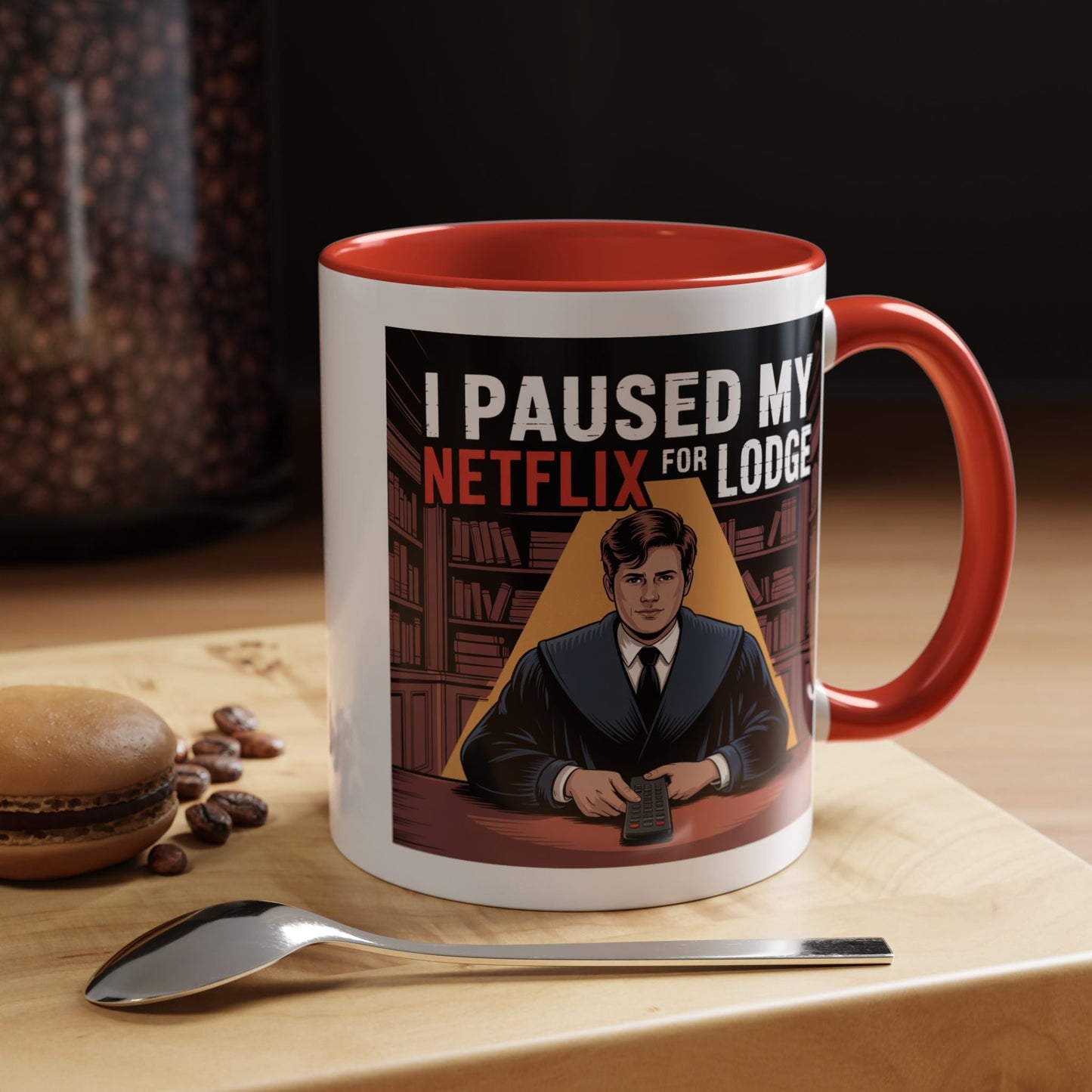 Premium Ready to Go Freemason Design Lodge Humor Coffee Mug | Perfect Gift for Masons, Netflix Lovers, Rituals, Lodge Events, Collectible Mug - Masonic Mugs