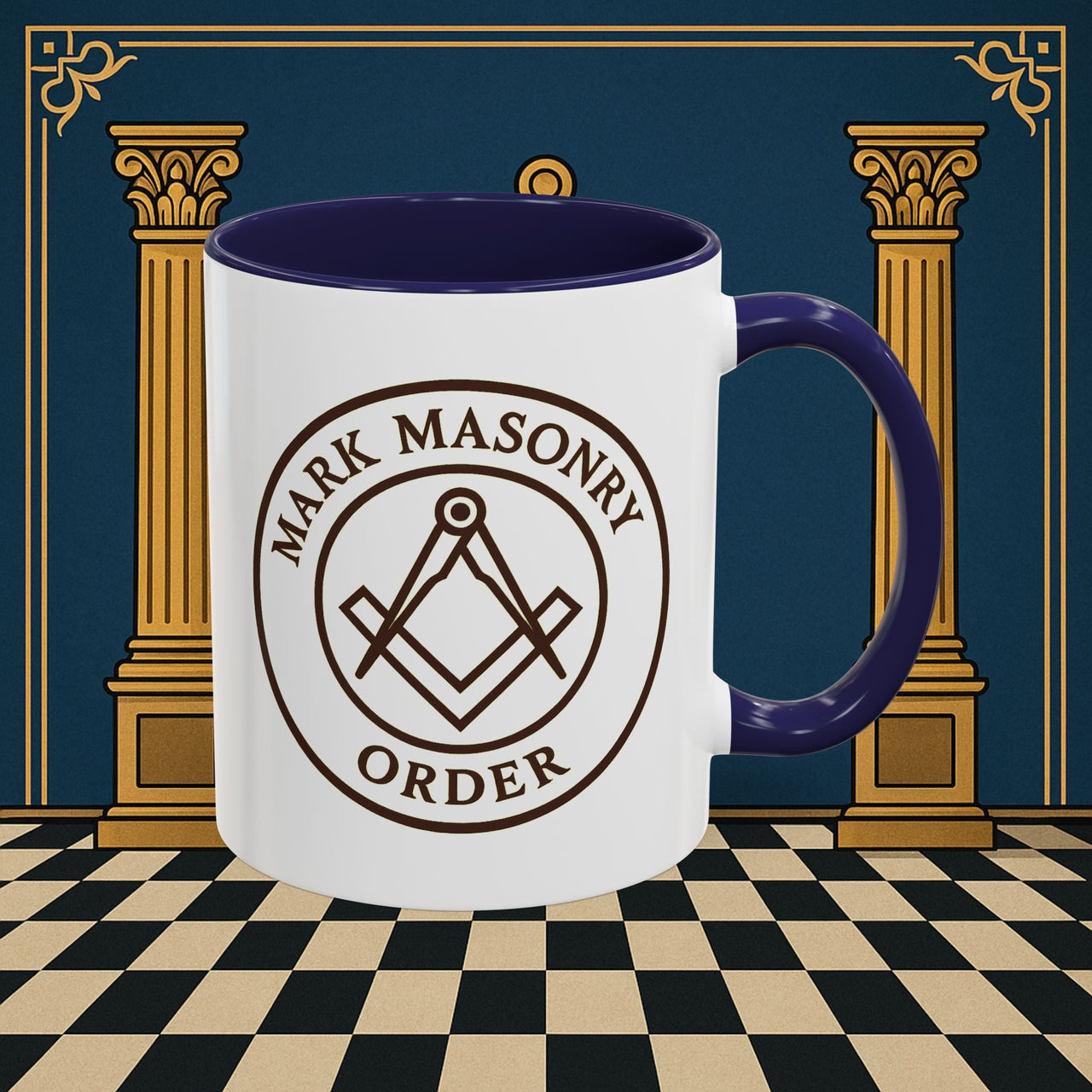 Premium Ready to Go Freemason Design | Masonic Emblem of Precision | Mark Masonry - Masonic Mugs