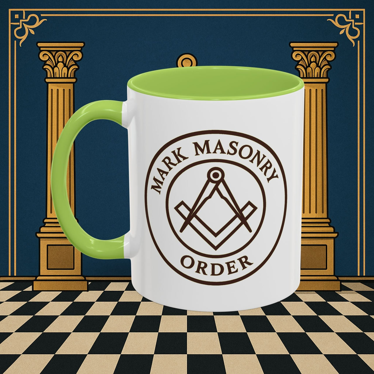 Premium Ready to Go Freemason Design | Masonic Emblem of Precision | Mark Masonry - Masonic Mugs