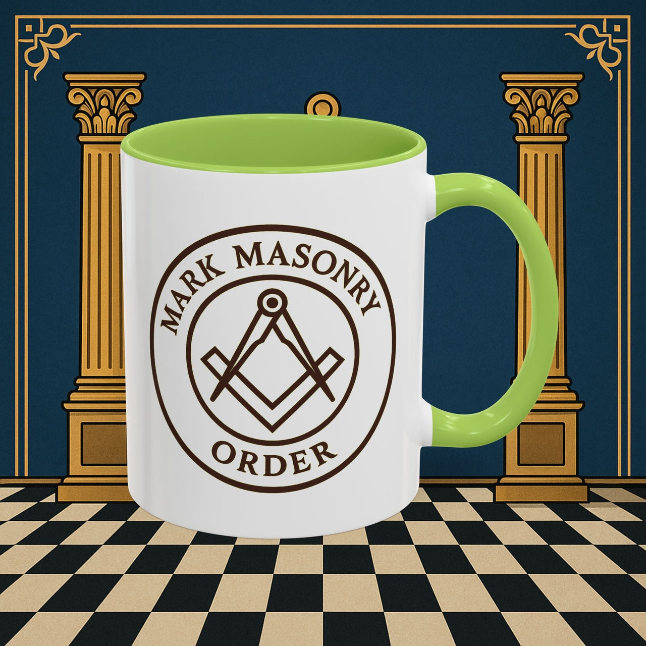 Premium Ready to Go Freemason Design | Masonic Emblem of Precision | Mark Masonry - Masonic Mugs