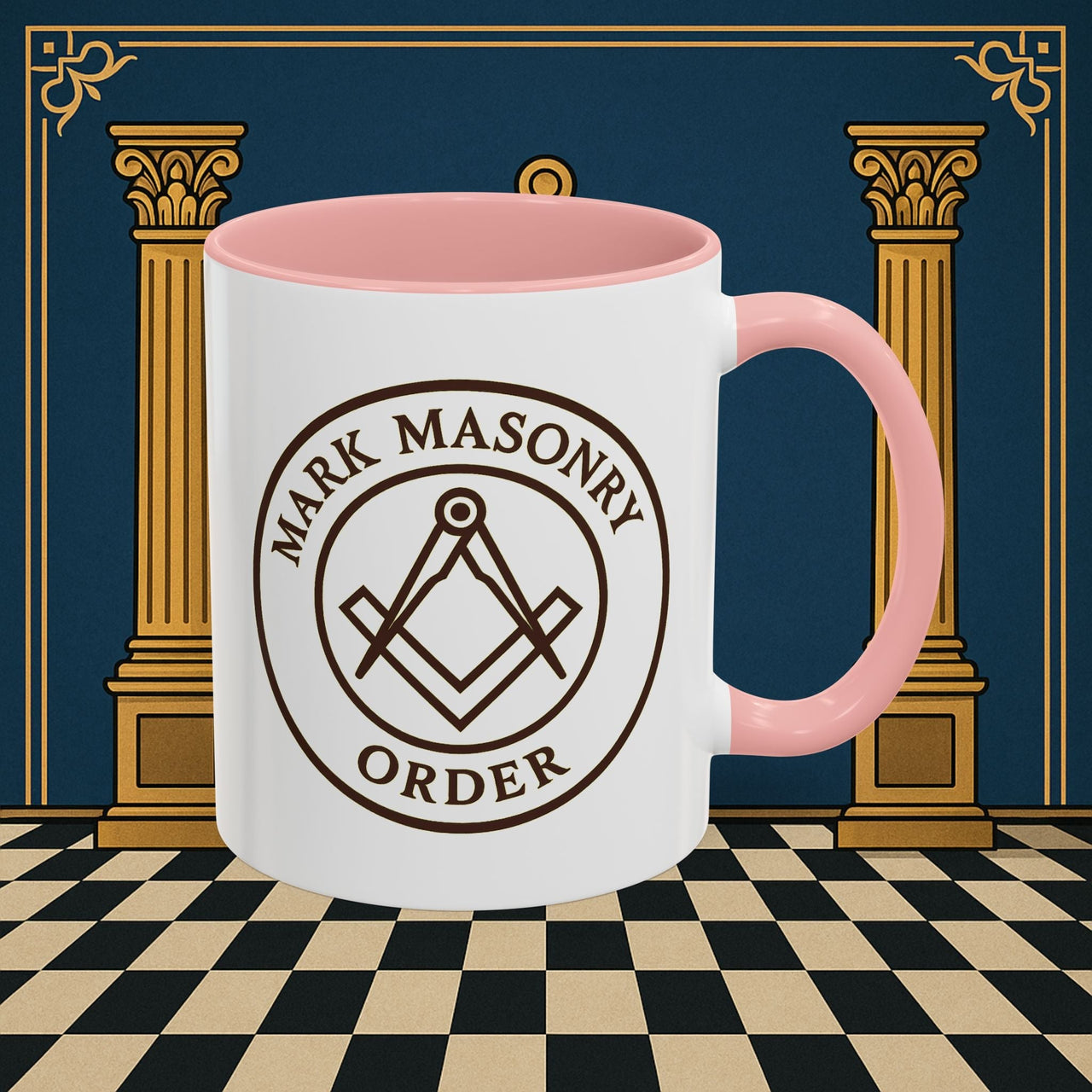 Premium Ready to Go Freemason Design | Masonic Emblem of Precision | Mark Masonry - Masonic Mugs