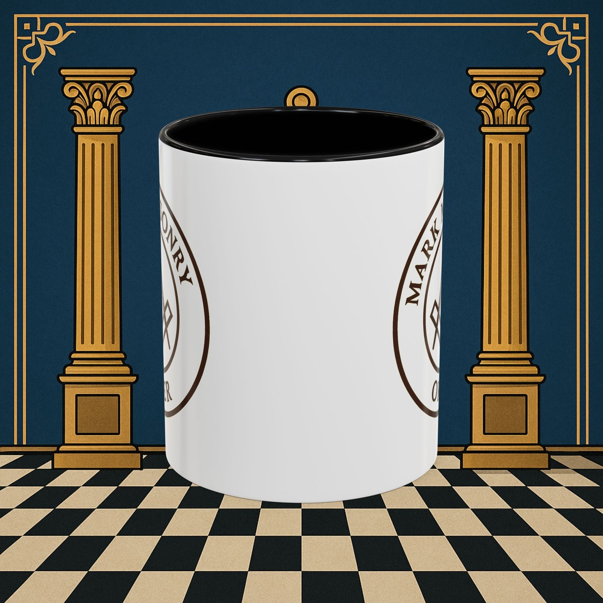 Premium Ready to Go Freemason Design | Masonic Emblem of Precision | Mark Masonry - Masonic Mugs