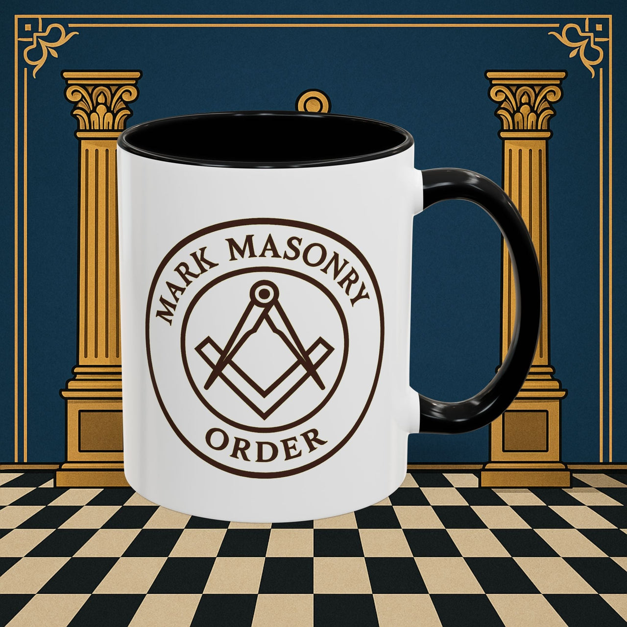 Premium Ready to Go Freemason Design | Masonic Emblem of Precision | Mark Masonry - Masonic Mugs