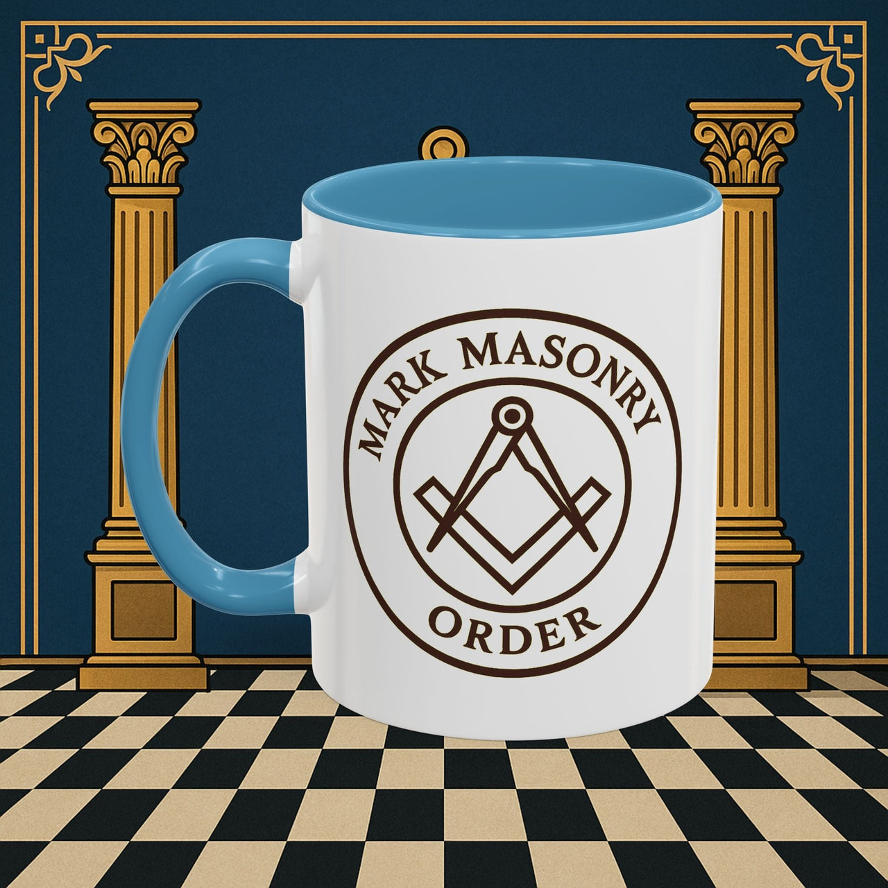 Premium Ready to Go Freemason Design | Masonic Emblem of Precision | Mark Masonry - Masonic Mugs