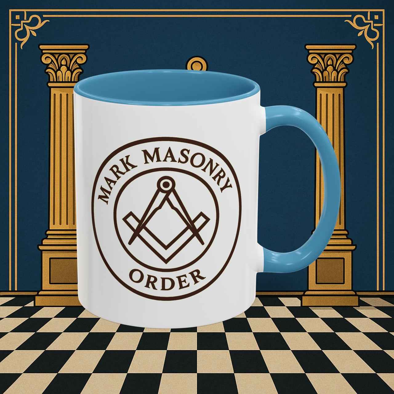 Premium Ready to Go Freemason Design | Masonic Emblem of Precision | Mark Masonry - Masonic Mugs