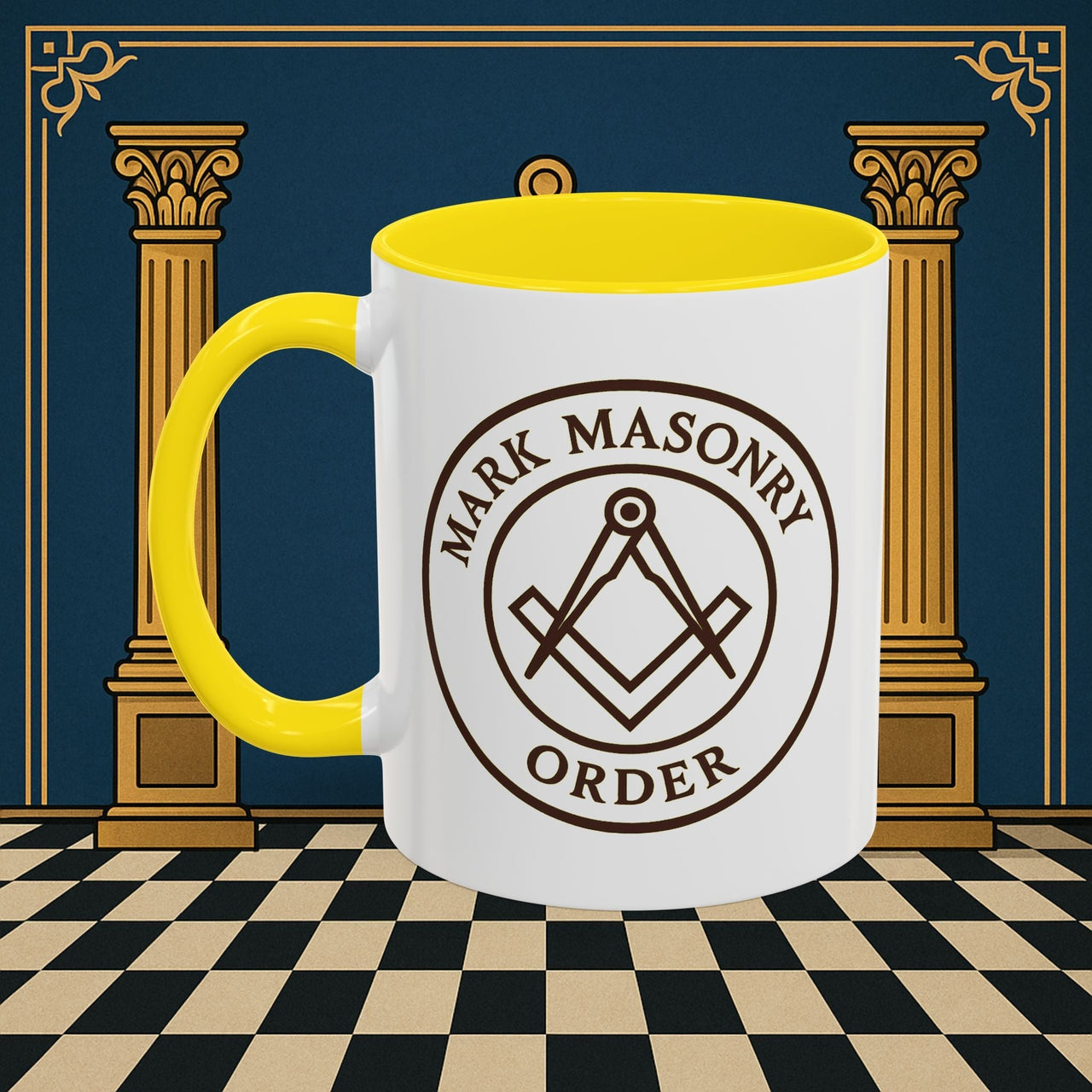 Premium Ready to Go Freemason Design | Masonic Emblem of Precision | Mark Masonry - Masonic Mugs