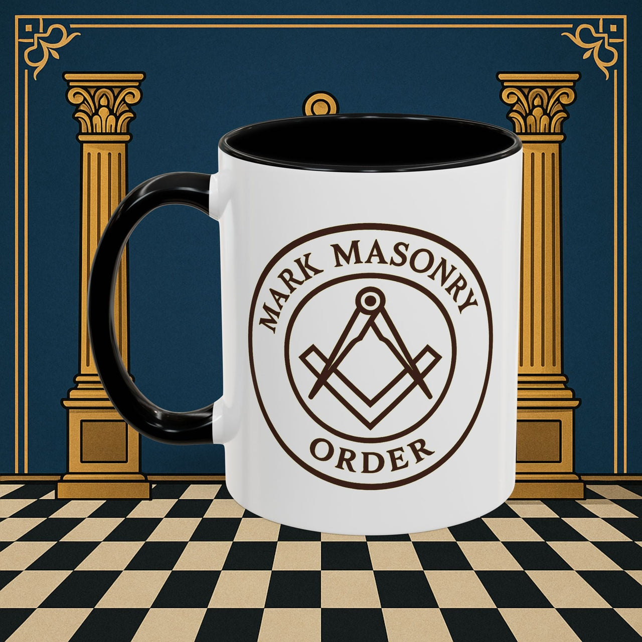 Premium Ready to Go Freemason Design | Masonic Emblem of Precision | Mark Masonry - Masonic Mugs