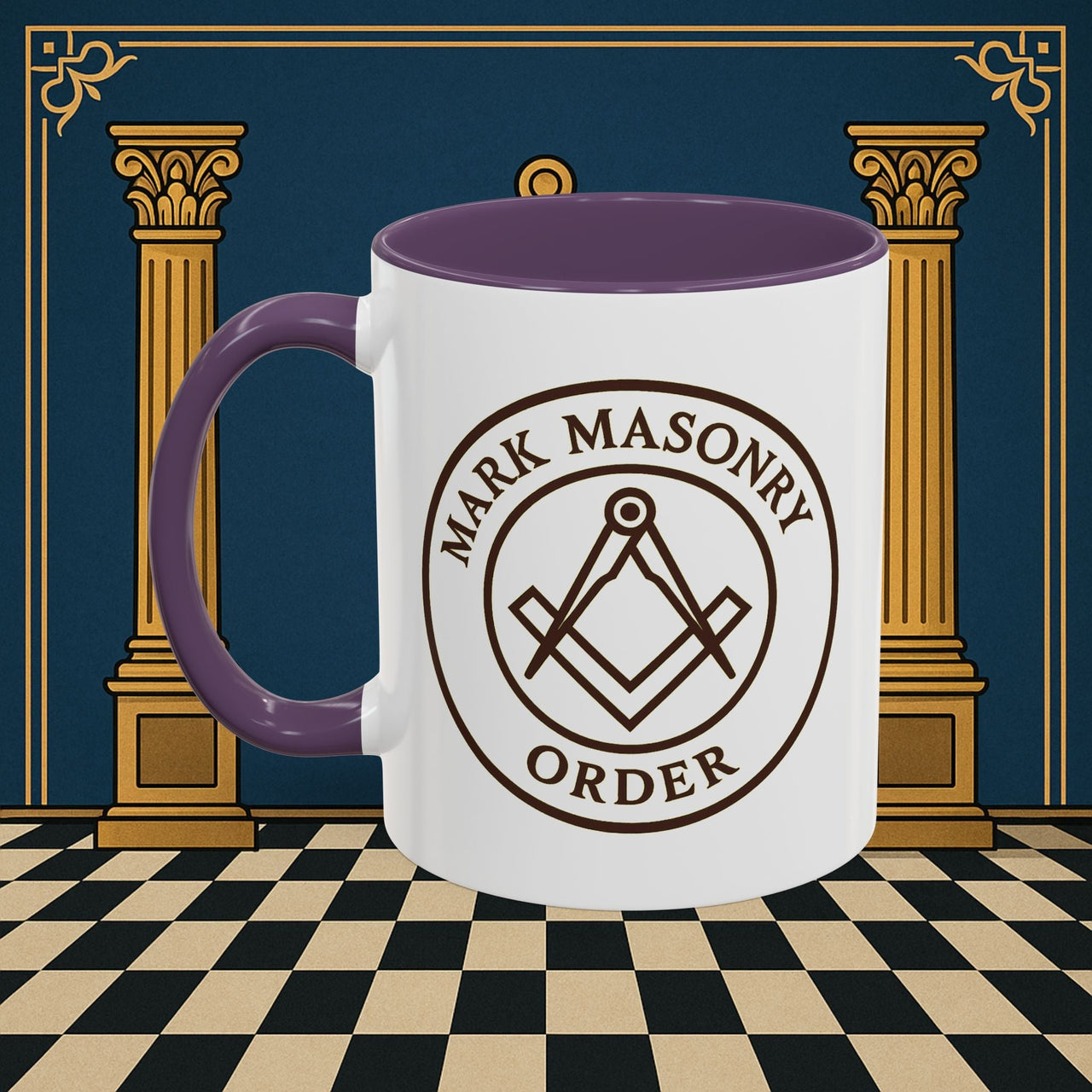 Premium Ready to Go Freemason Design | Masonic Emblem of Precision | Mark Masonry - Masonic Mugs