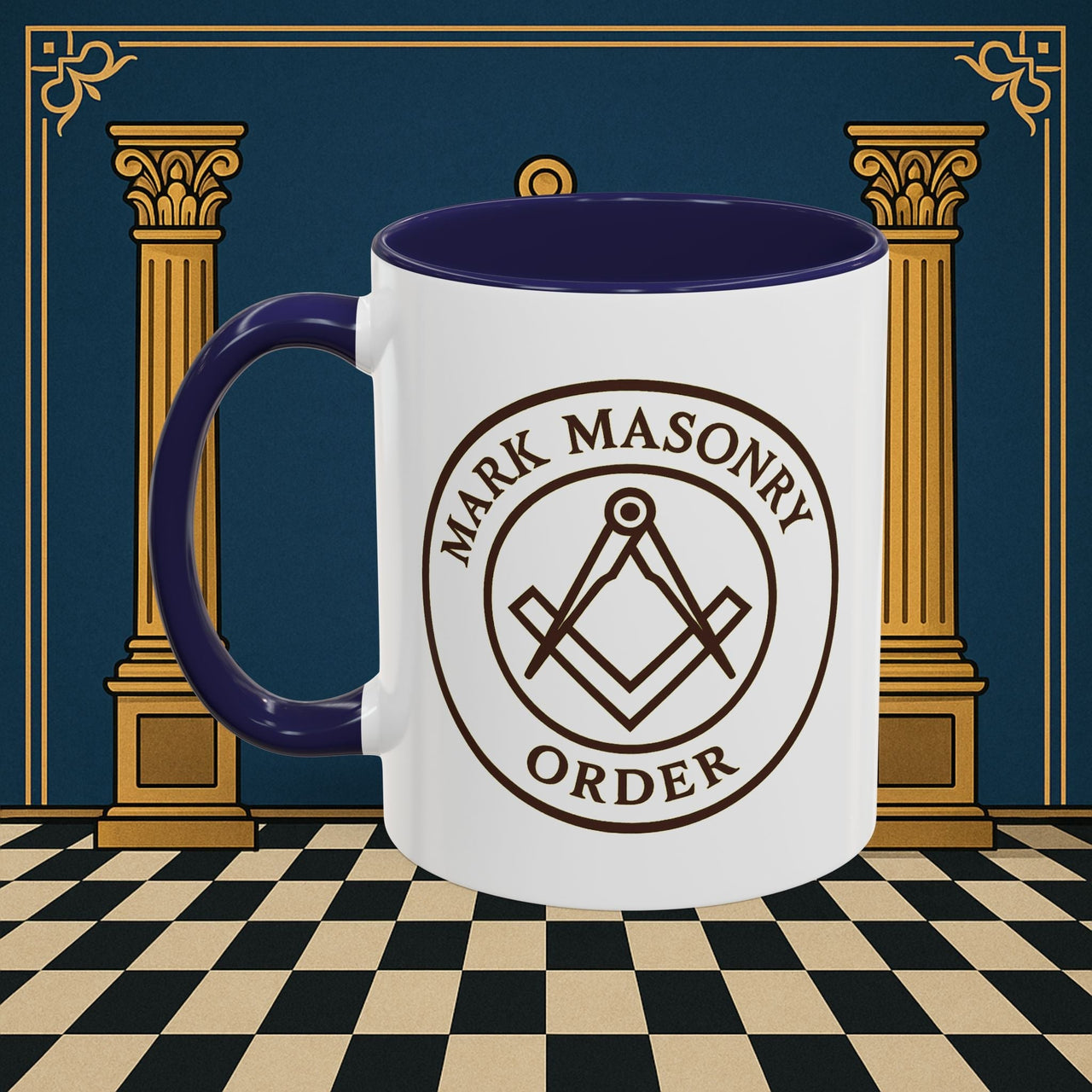 Premium Ready to Go Freemason Design | Masonic Emblem of Precision | Mark Masonry - Masonic Mugs