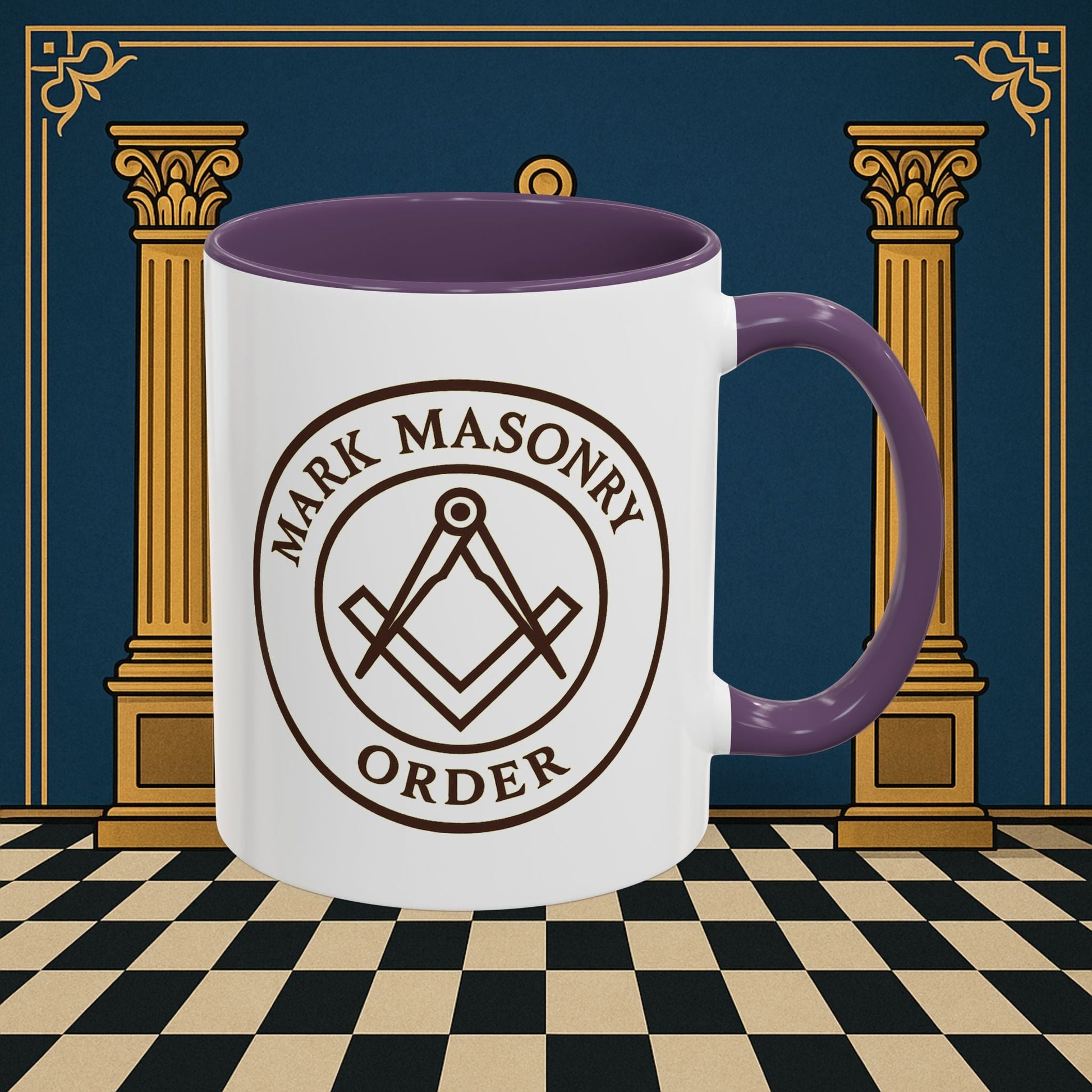 Premium Ready to Go Freemason Design | Masonic Emblem of Precision | Mark Masonry - Masonic Mugs