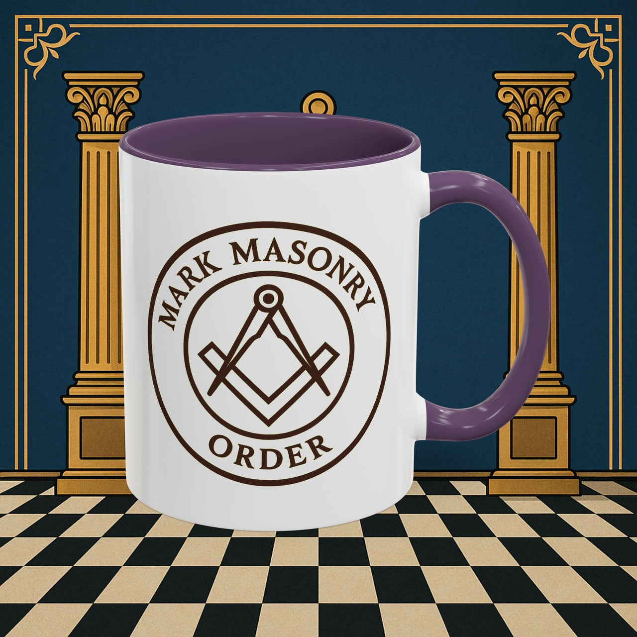 Premium Ready to Go Freemason Design | Masonic Emblem of Precision | Mark Masonry - Masonic Mugs