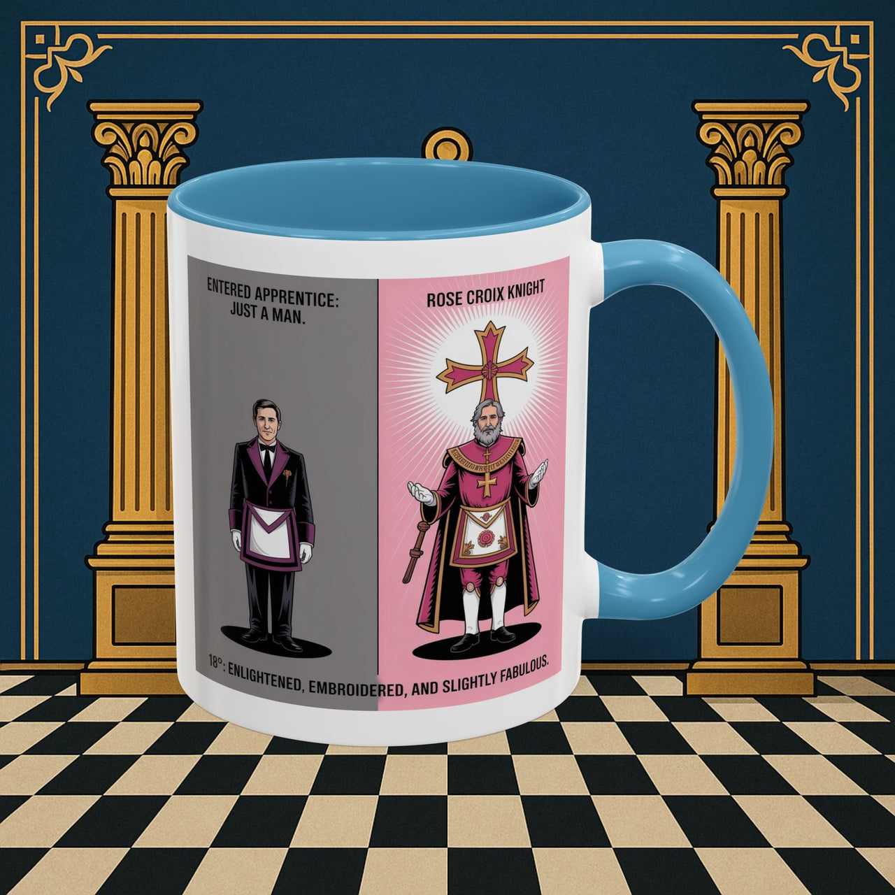 Premium Ready to Go Freemason Design | Masonic Metamorphosis | Rose Croix - Masonic Mugs