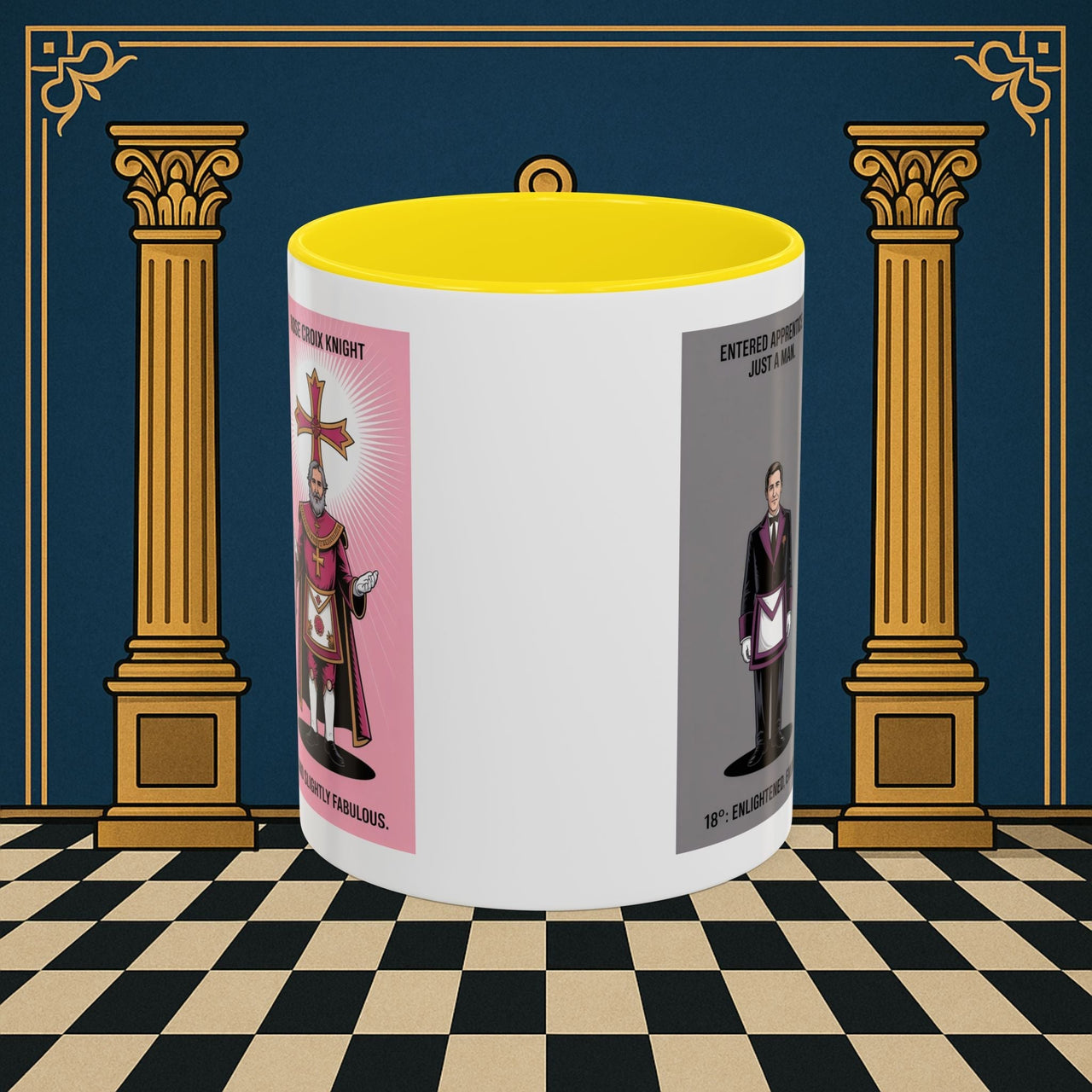 Premium Ready to Go Freemason Design | Masonic Metamorphosis | Rose Croix - Masonic Mugs