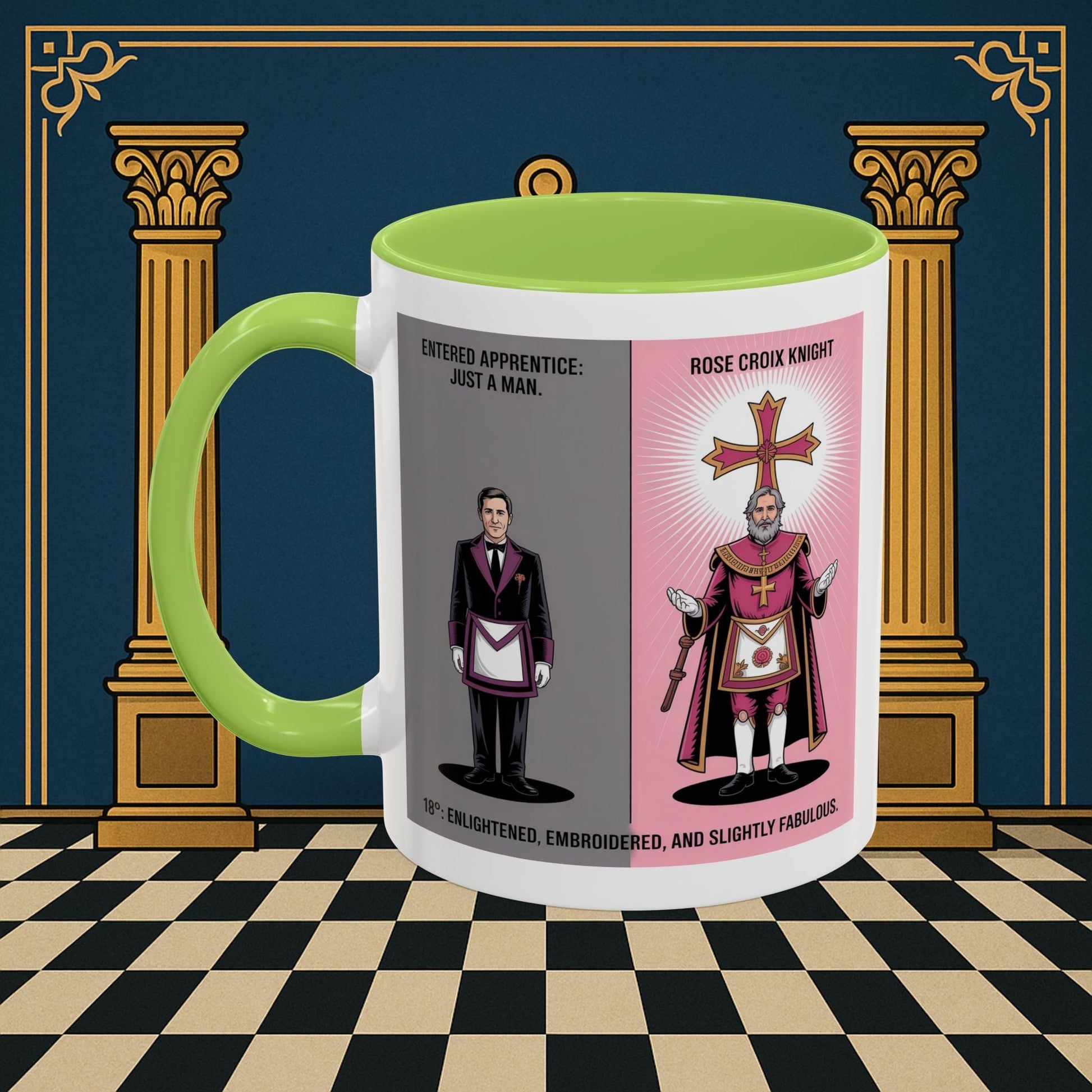 Premium Ready to Go Freemason Design | Masonic Metamorphosis | Rose Croix - Masonic Mugs