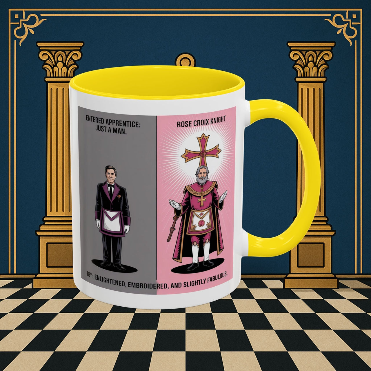 Premium Ready to Go Freemason Design | Masonic Metamorphosis | Rose Croix - Masonic Mugs