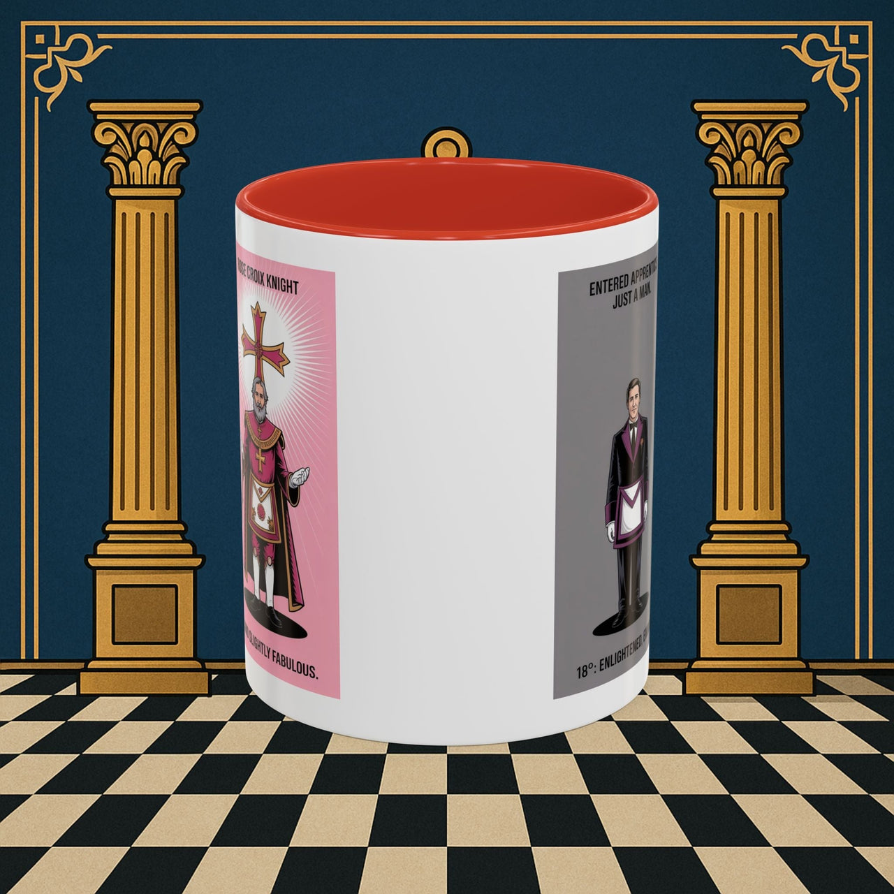 Premium Ready to Go Freemason Design | Masonic Metamorphosis | Rose Croix - Masonic Mugs