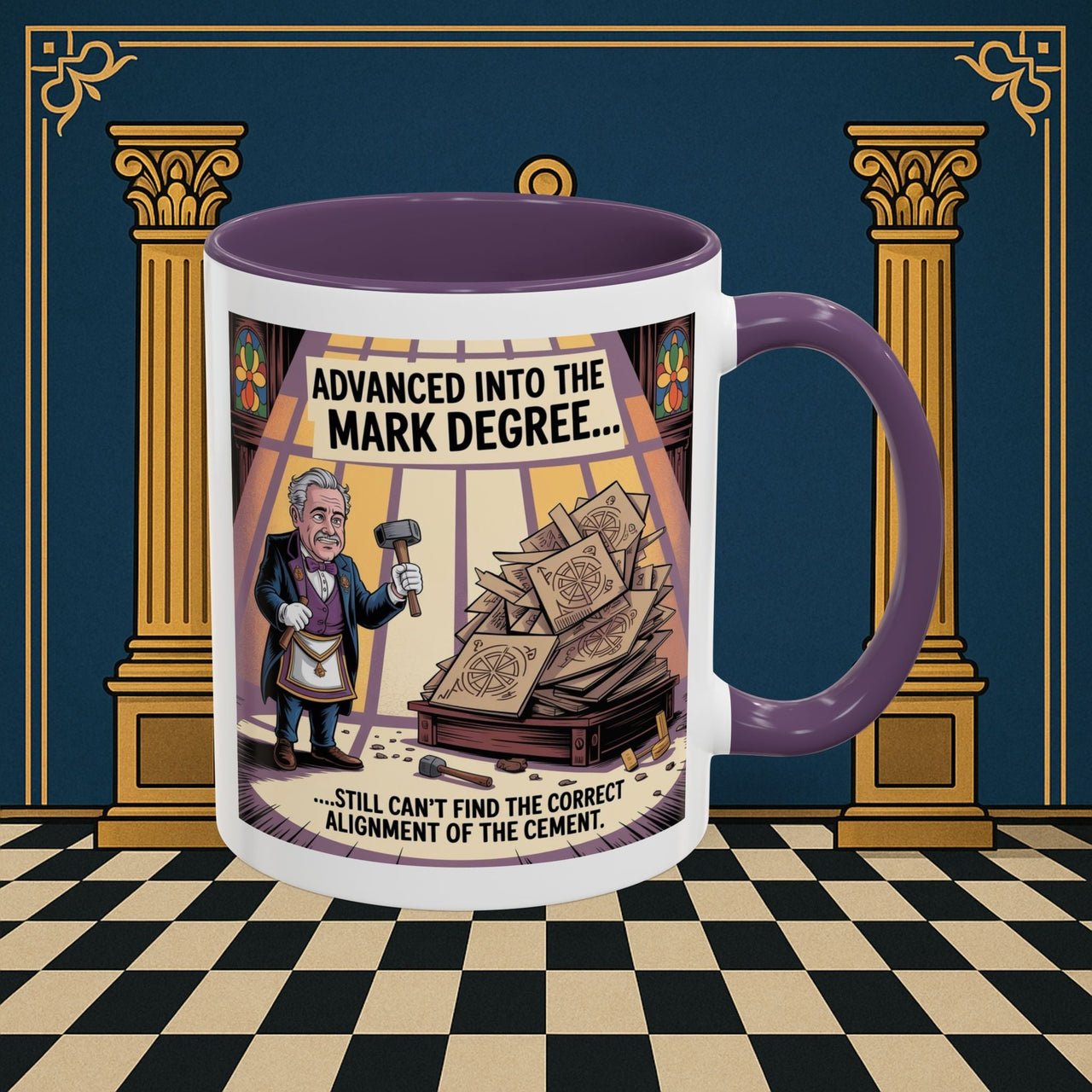 Premium Ready to Go Freemason Design | Masonic Misalignment | Mark Masonry - Masonic Mugs