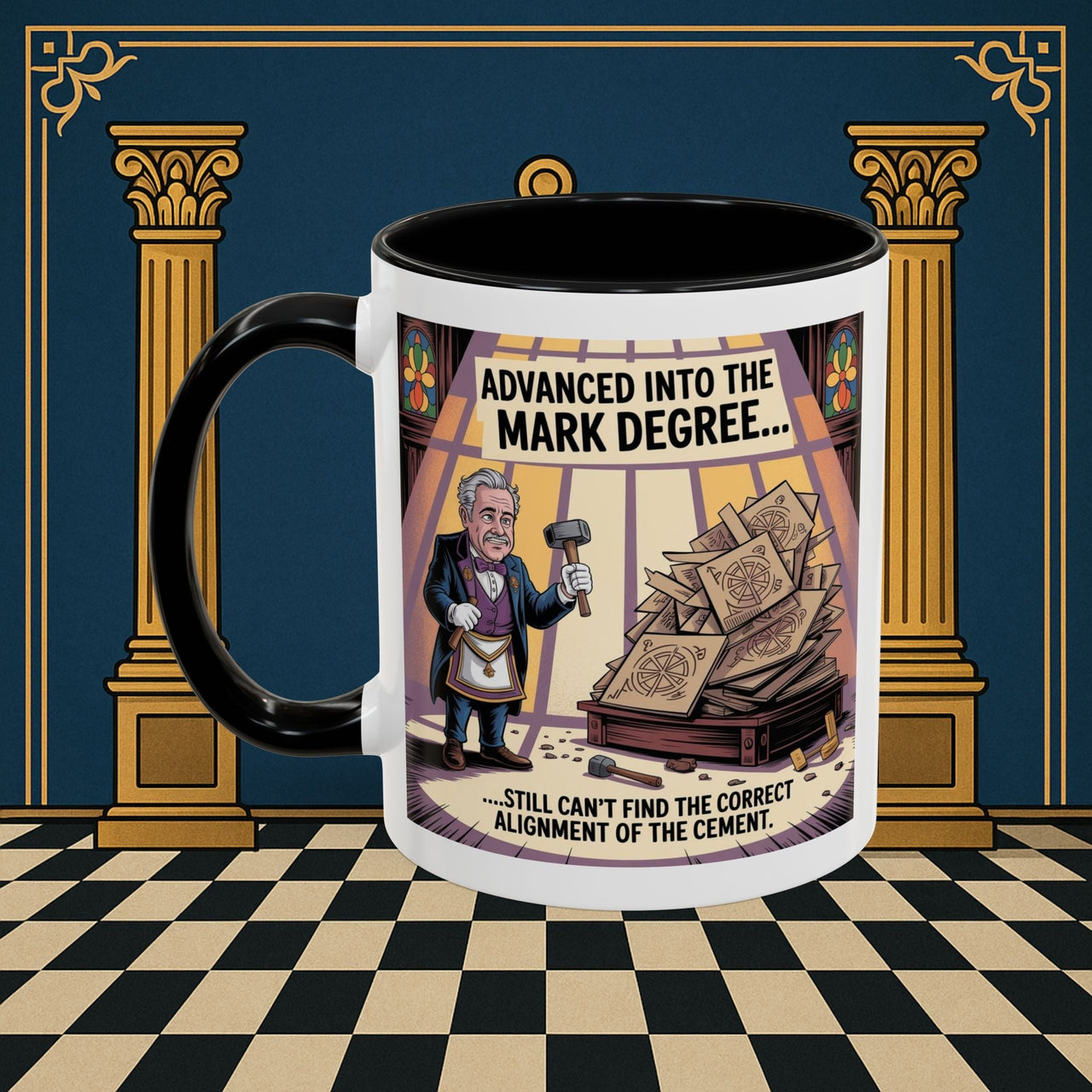 Premium Ready to Go Freemason Design | Masonic Misalignment | Mark Masonry - Masonic Mugs