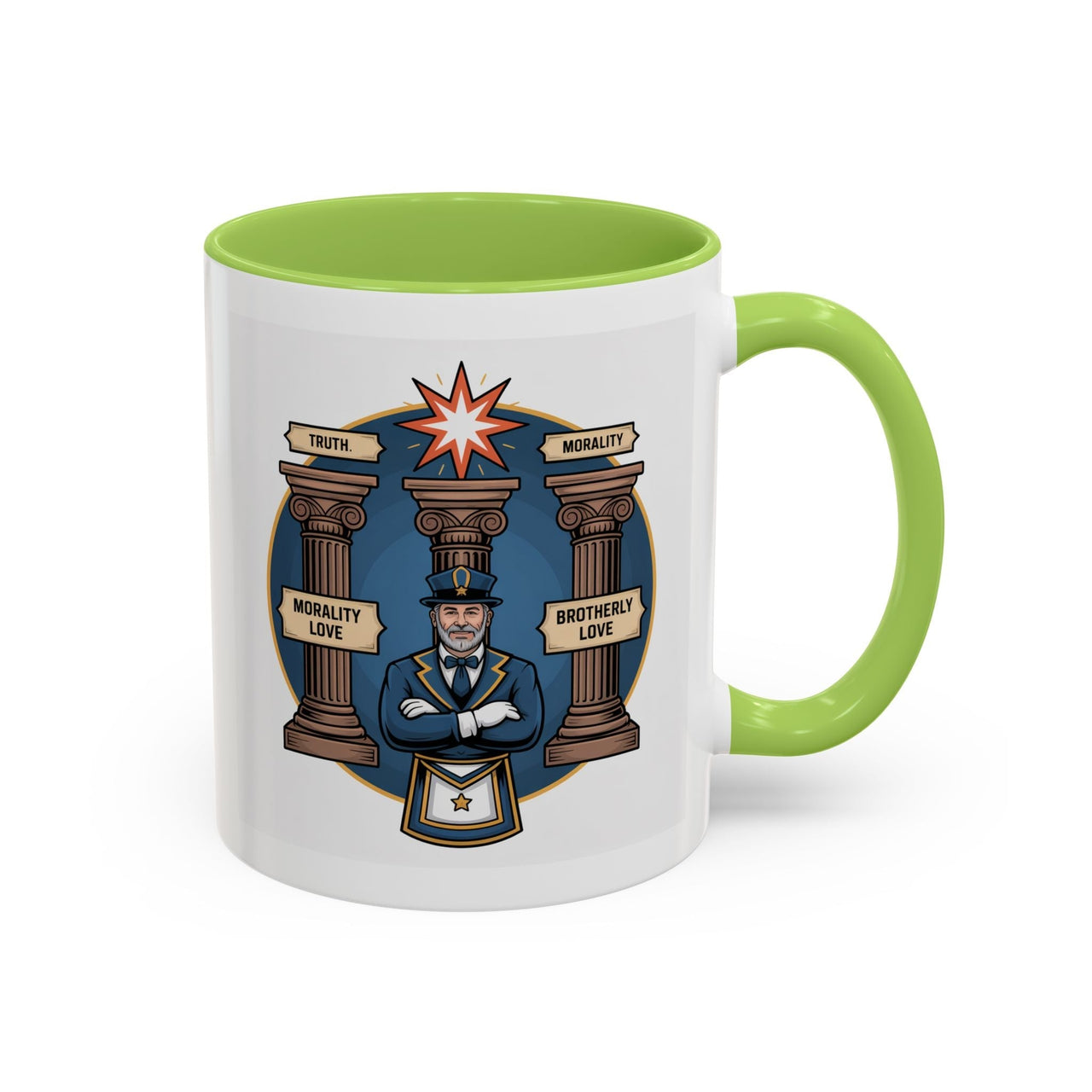 Premium Ready to Go Freemason Design | Master Mason | Morality Love - Masonic Mugs