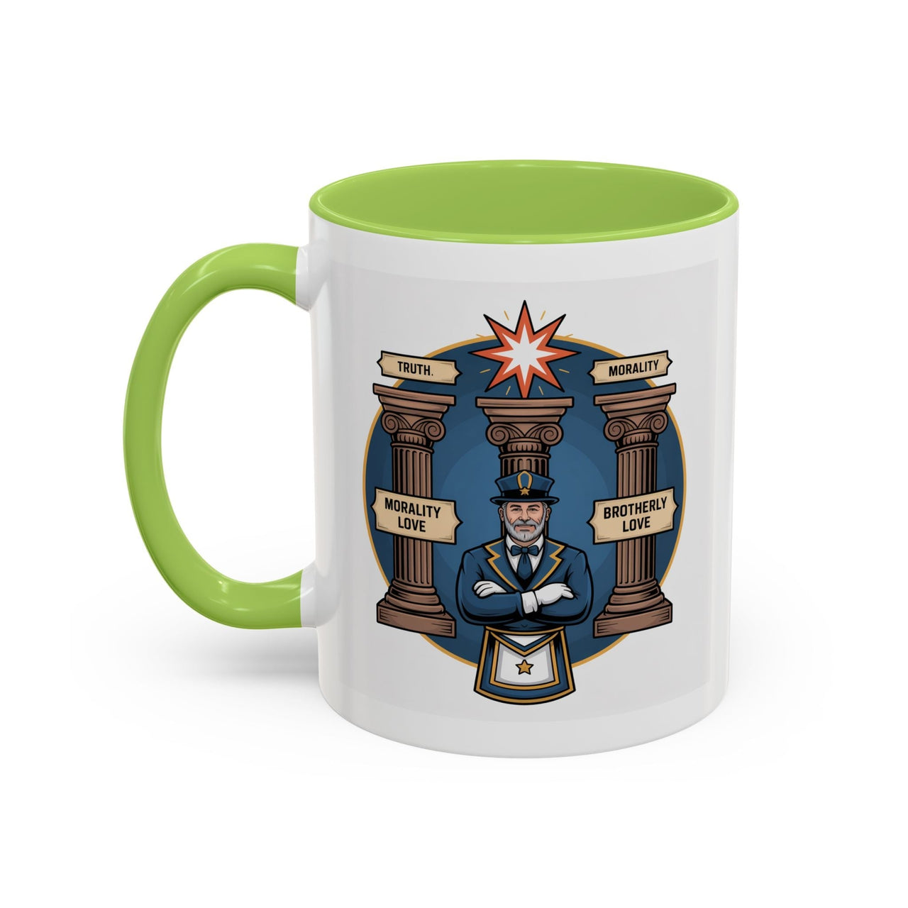 Premium Ready to Go Freemason Design | Master Mason | Morality Love - Masonic Mugs