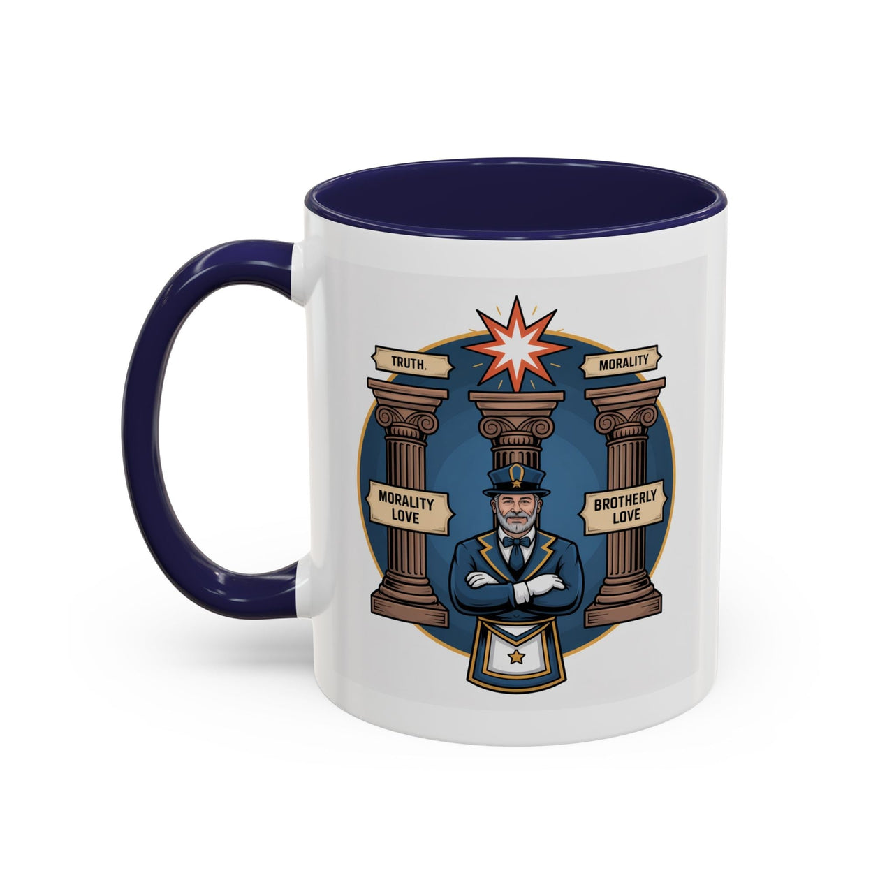 Premium Ready to Go Freemason Design | Master Mason | Morality Love - Masonic Mugs