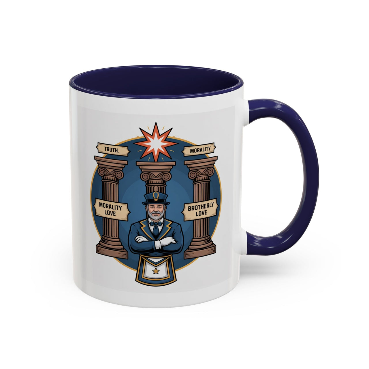 Premium Ready to Go Freemason Design | Master Mason | Morality Love - Masonic Mugs